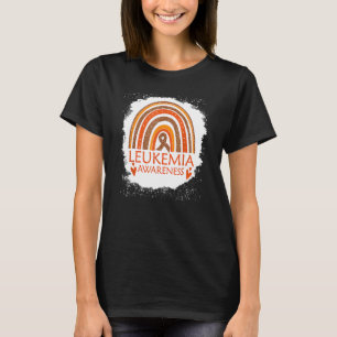 Leukaemia Awareness Rainbow Orange Ribbon For Men  T-Shirt