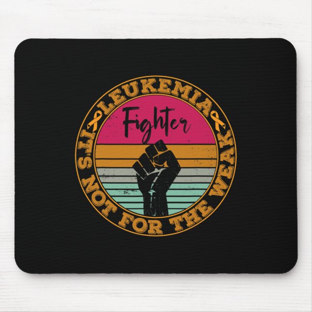 Leukaemia awareness Retro Fighter Warrior  Mouse Pad (Front)