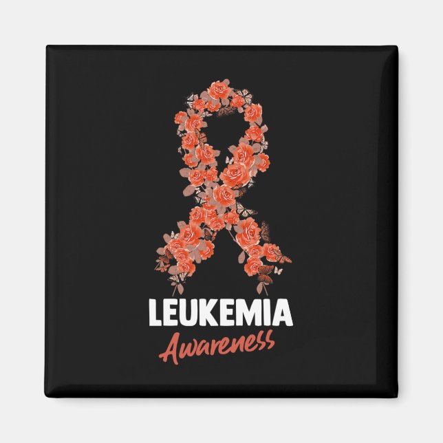 Leukaemia Awareness Ribbon 2 Magnet (Front)