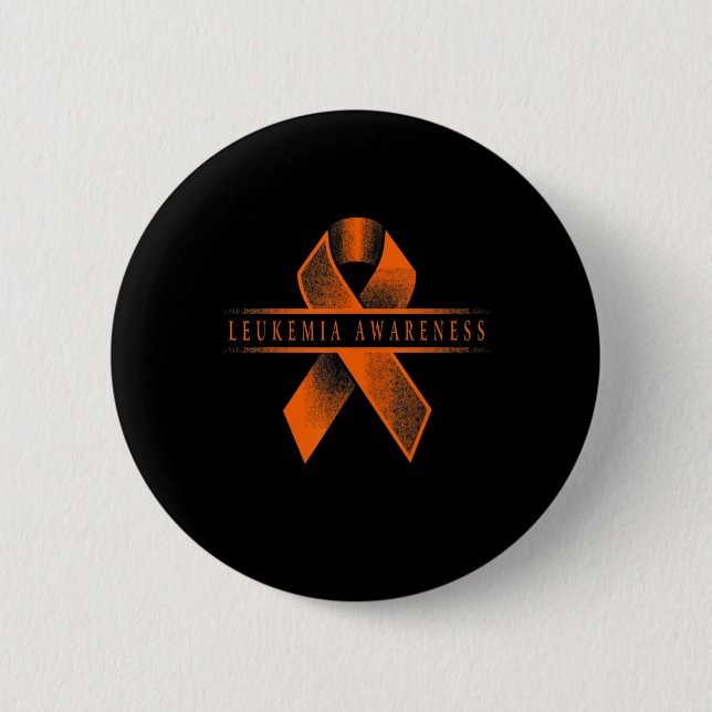 Leukaemia Awareness Ribbon  6 Cm Round Badge (Front)