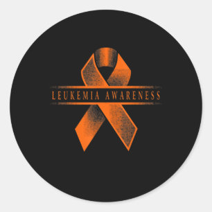 Leukaemia Awareness Ribbon  Classic Round Sticker