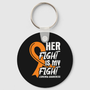 Leukaemia Awareness Ribbon Her Fight My Fight Leuk Key Ring