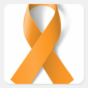 Leukaemia Awareness Ribbon Square Sticker