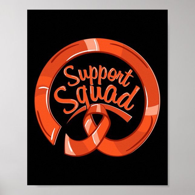Leukaemia Awareness Ribbon Support Squad  Poster (Front)