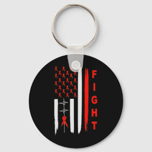 Leukaemia Awareness Shirt Key Ring
