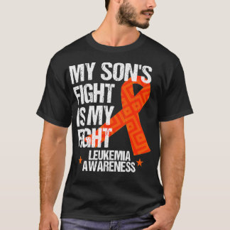 Leukaemia Awareness Son Fight Orange Ribbon Gift T-Shirt