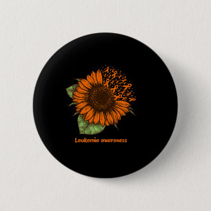 Leukaemia Awareness Sunflower Gift Warrior Survivo 6 Cm Round Badge