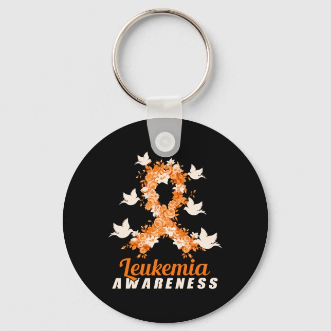 Leukaemia Awareness Support Birds  Key Ring (Front)