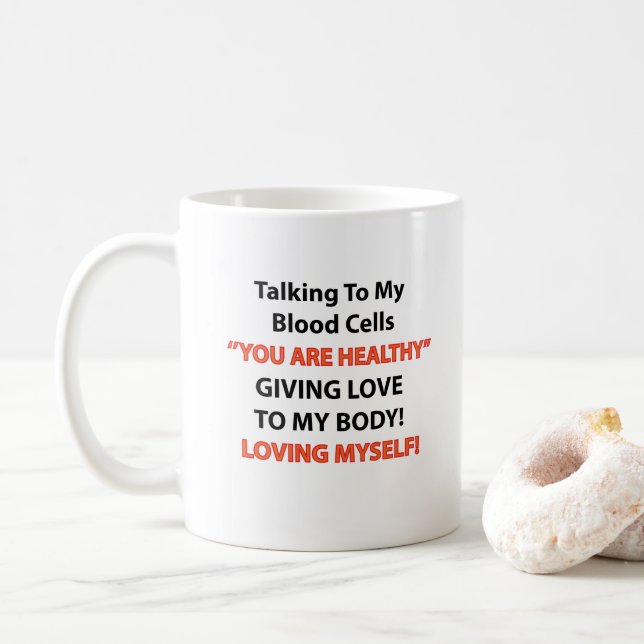 Leukaemia Awareness Survivor Coffee Mug (With Donut)