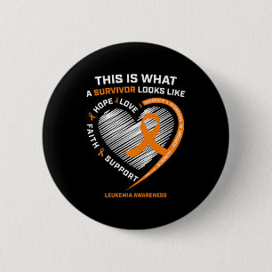 Leukaemia Awareness  Survivor Gifts Men Women Kids 6 Cm Round Badge