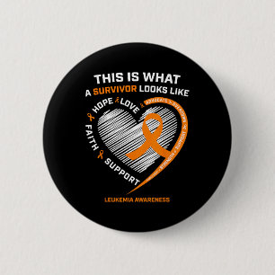 Leukaemia Awareness  Survivor Gifts Men Women Kids 6 Cm Round Badge