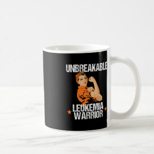 Leukaemia Awareness  Unbreakable Warrior Orange Ri Coffee Mug