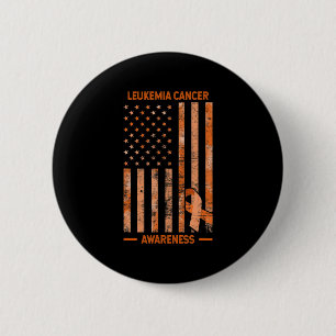 Leukaemia Awareness USA Flag Gift Leukaemia 6 Cm Round Badge