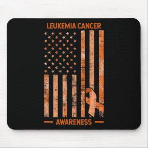 Leukaemia Awareness USA Flag Gift Leukaemia  Mouse Pad