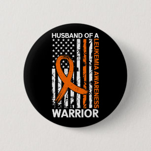 Leukaemia Awareness Usa Us American Flag For Husby 6 Cm Round Badge