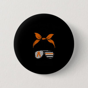Leukaemia Awareness Warrior Support Squad Messy Bu 6 Cm Round Badge