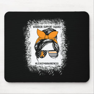 Leukaemia Awareness Warrior Support Squad Messy Bu Mouse Pad