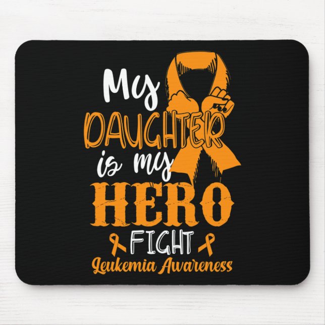 Leukaemia Awareness Warrior Tee Wear Orange for my Mouse Pad (Front)