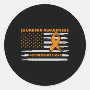 Leukaemia Awareness We Fight Cancer Together Cure  Classic Round Sticker