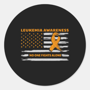 Leukaemia Awareness We Fight Cancer Together Cure  Classic Round Sticker