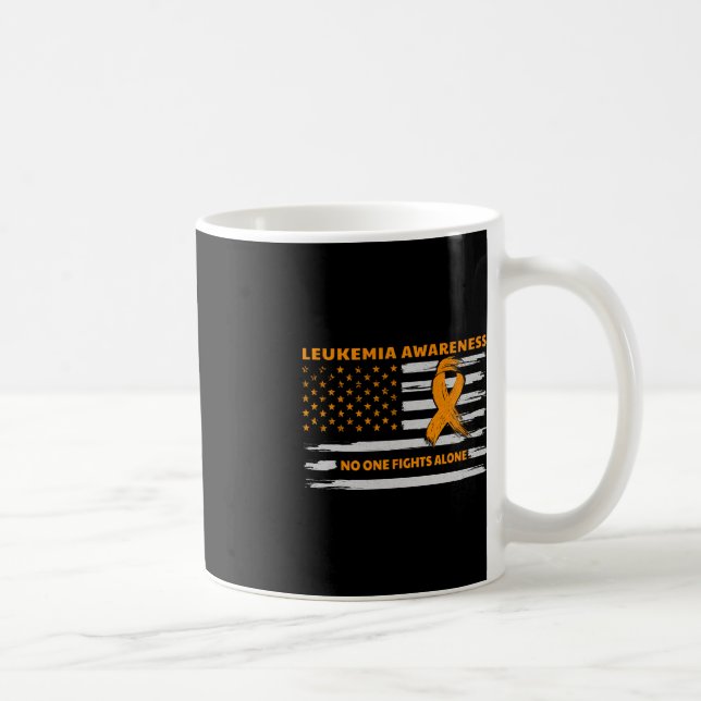 Leukaemia Awareness We Fight Cancer Together Cure  Coffee Mug (Right)