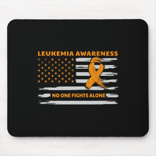 Leukaemia Awareness We Fight Cancer Together Cure  Mouse Pad (Front)