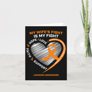 Leukaemia Awareness Wife Husnd Men's Leukaemia  Card