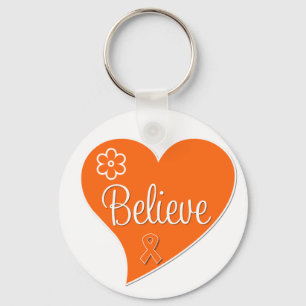 Leukaemia Believe Heart Key Ring