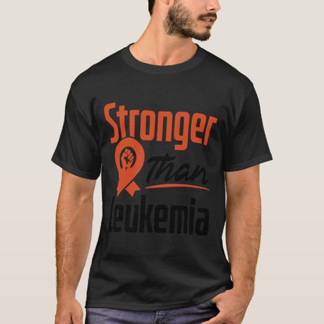 Leukaemia Blood Cancer Awareness Stronger Warrior  T-Shirt (Front)
