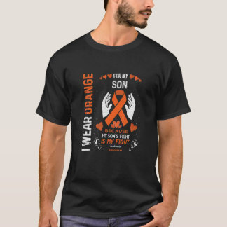 Leukaemia Blood Cancer Support I Wear Orange For M T-Shirt