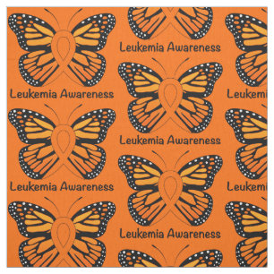 Leukaemia Butterfly Awareness Ribbon Fabric