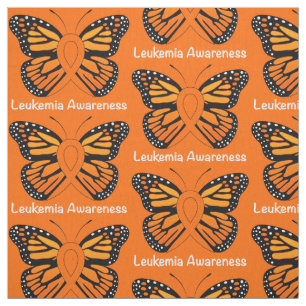 Leukaemia Butterfly Awareness Ribbon Fabric