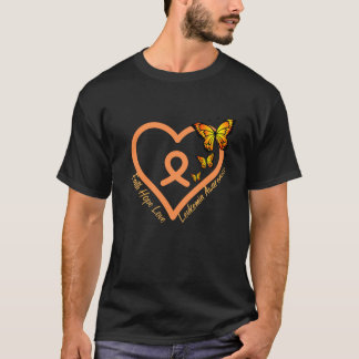 Leukaemia Cancer Awareness - Faith Hope  Love T-Shirt