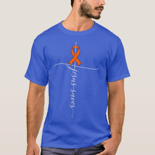 Leukaemia Cancer Awareness Jesus Saves Christian G T-Shirt