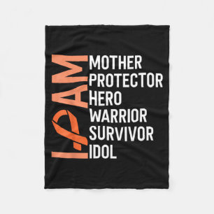 Leukaemia Cancer Awareness Mother Hero Warrior Fleece Blanket