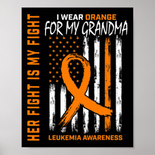 Leukaemia Cancer Awareness Products American Flag Poster