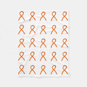 Leukaemia Cancer Awareness Ribbon Fleece Blankets