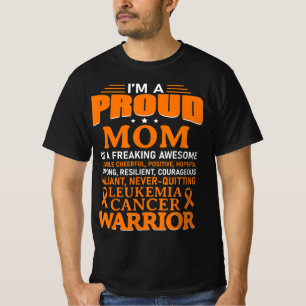 Leukaemia Cancer Awareness Survivor Orange Ribbon T-Shirt