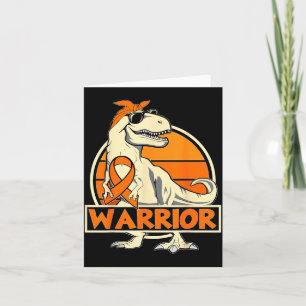 Leukaemia cancer awareness trex dinosaur mum mummy card