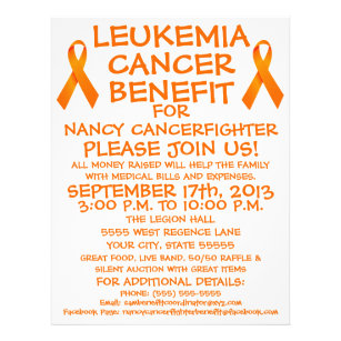 Leukaemia Cancer Benefit Flyer