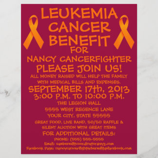 Leukaemia Cancer Benefit Flyer
