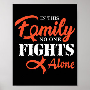 Leukaemia Cancer Fight Cancer Ribbon Poster