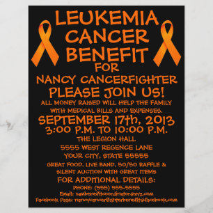 Leukaemia Cancer Fighter Benefit Flyer
