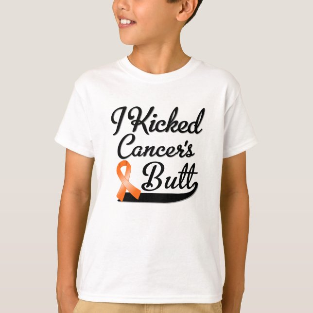 Leukaemia Cancer I Kicked Butt T-Shirt (Front)
