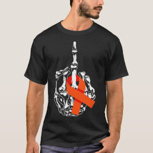 Leukaemia Cancer Middle Finger Leukaemia Cancer Aw T-Shirt