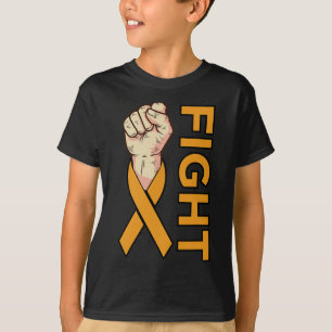Leukaemia Cancer Orange Ribbon Awareness Support T-Shirt