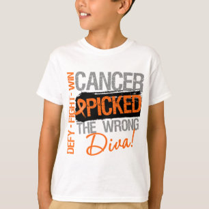 Leukaemia Cancer Picked The Wrong Diva T-Shirt