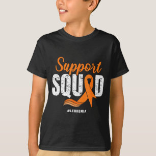 Leukaemia cancer support squad orange ribbon cance T-Shirt