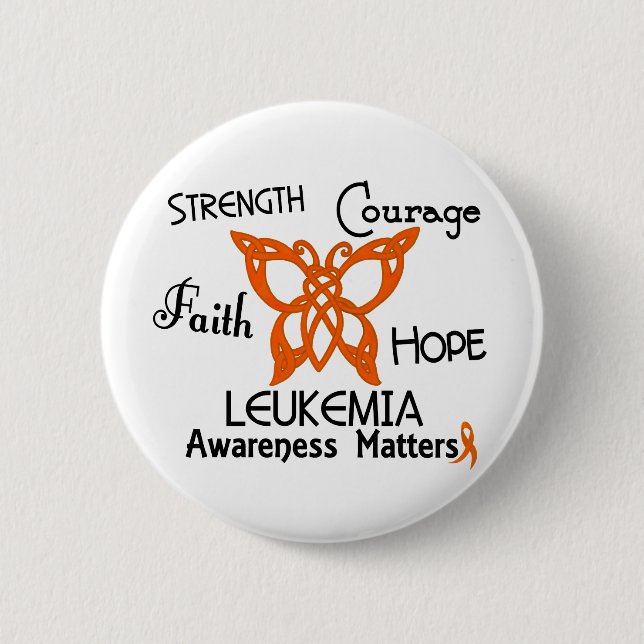 Leukaemia Celtic Butterfly 3 6 Cm Round Badge (Front)