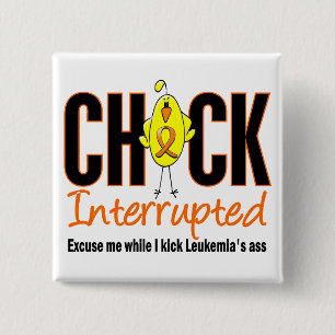 Leukaemia Chick Interrupted 15 Cm Square Badge